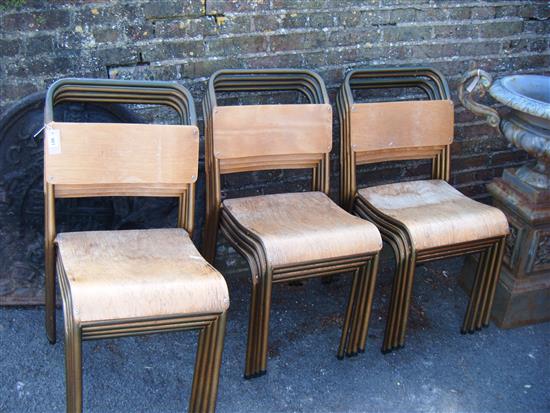 12  metal frame school chairs